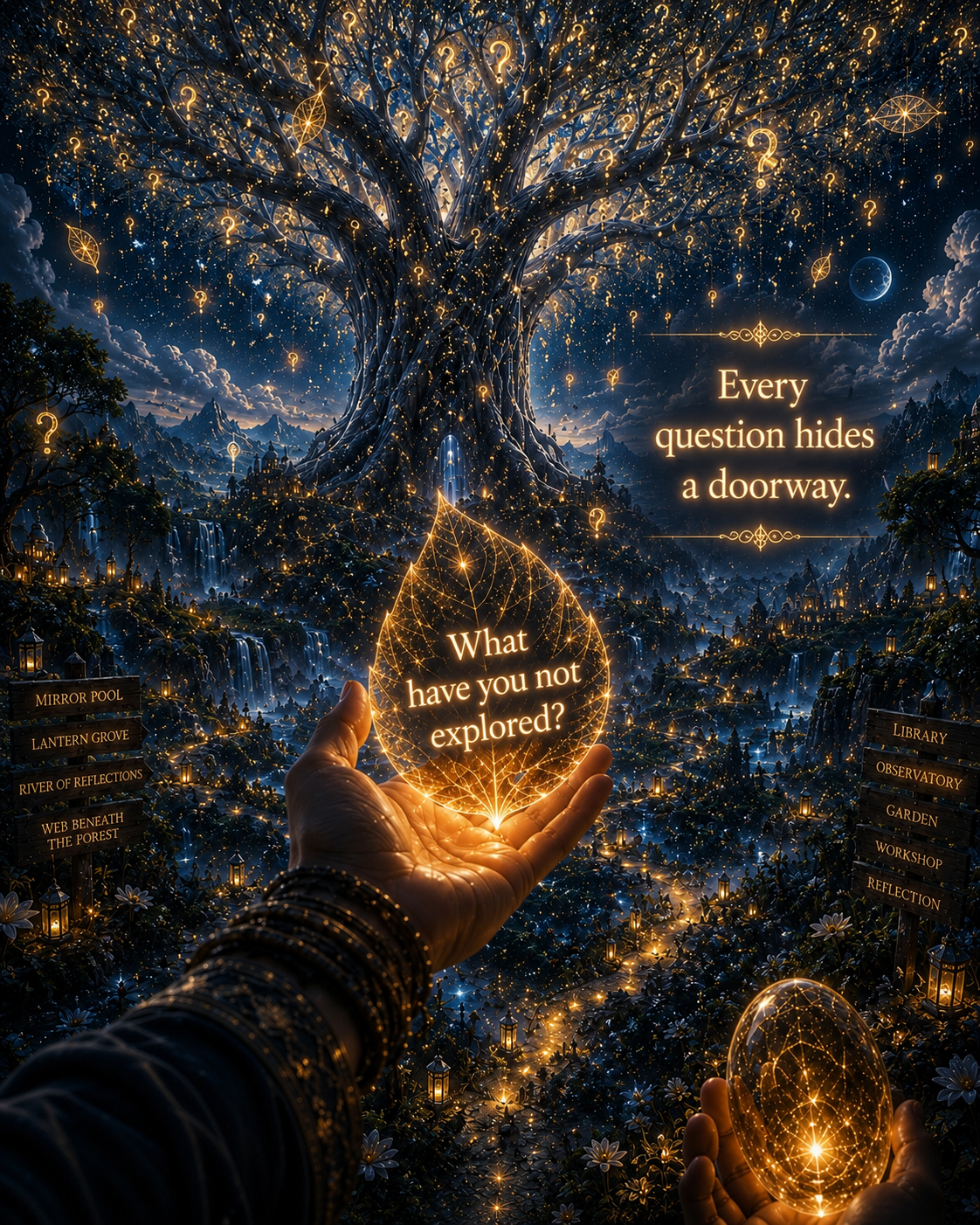 Canvas Art: "The Sanctuary of Solitude" Fantasy Wall Art Wrap