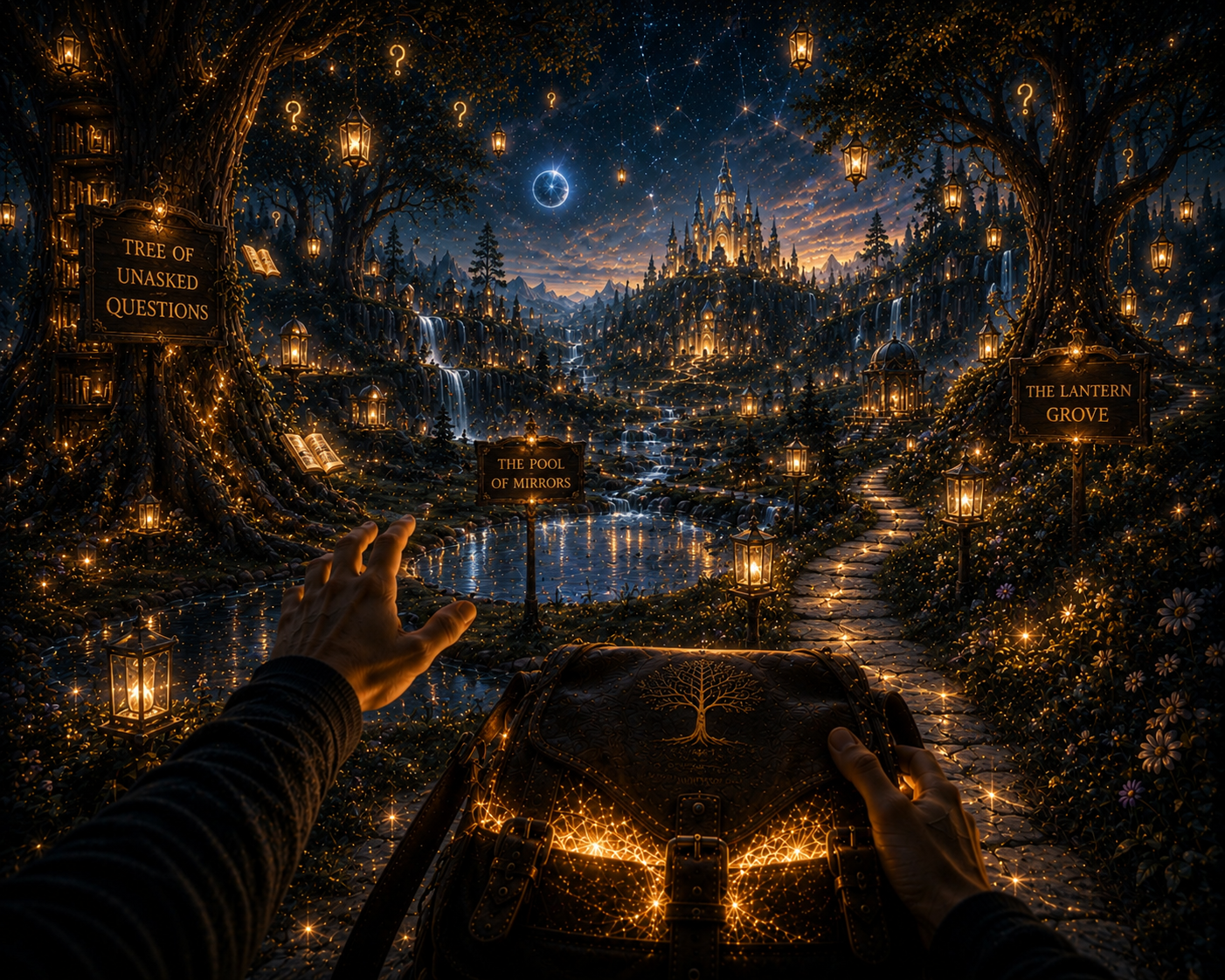 Canvas Art: "The Sanctuary of Solitude" Fantasy Wall Art Wrap